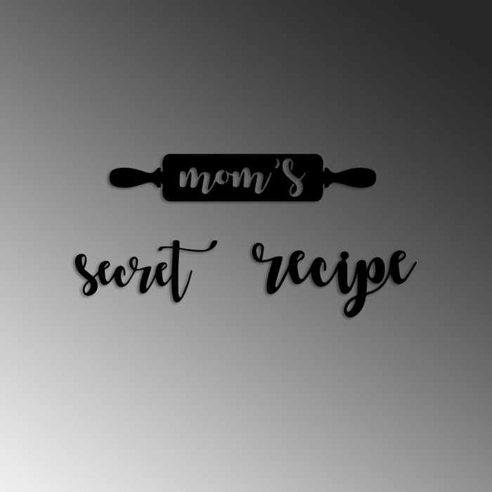 Wallity Mom's Secret Recipe Escultura de Pared de Metal Negro (3 Piezas) Wallity Mom's Secret Recipe Escultura de Pared de Metal Negro (3 Piezas)